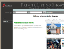 Tablet Screenshot of premierlistingshowcase.com